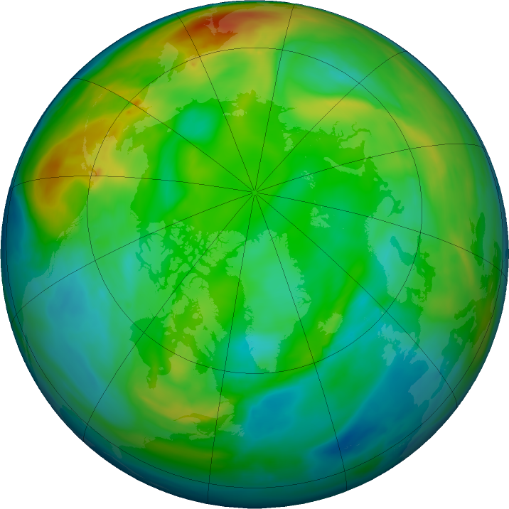 Arctic ozone map for 06 December 2024